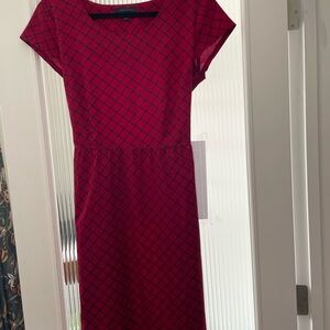 Tommy Hilfiger Red and Black Midi Dress